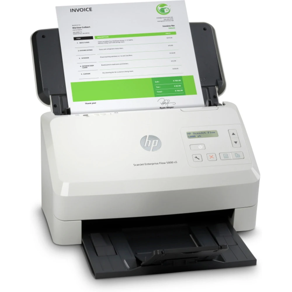 HP ScanJet Enterprise Flow 5000 s5 A4, Сканер, Протяжный, Цветная, 130(двуст.)/65(одностр.)стр/мин, 600 х 600dpi, 512Мб, 80АПД, USB 6FW09A (replace L2755A)