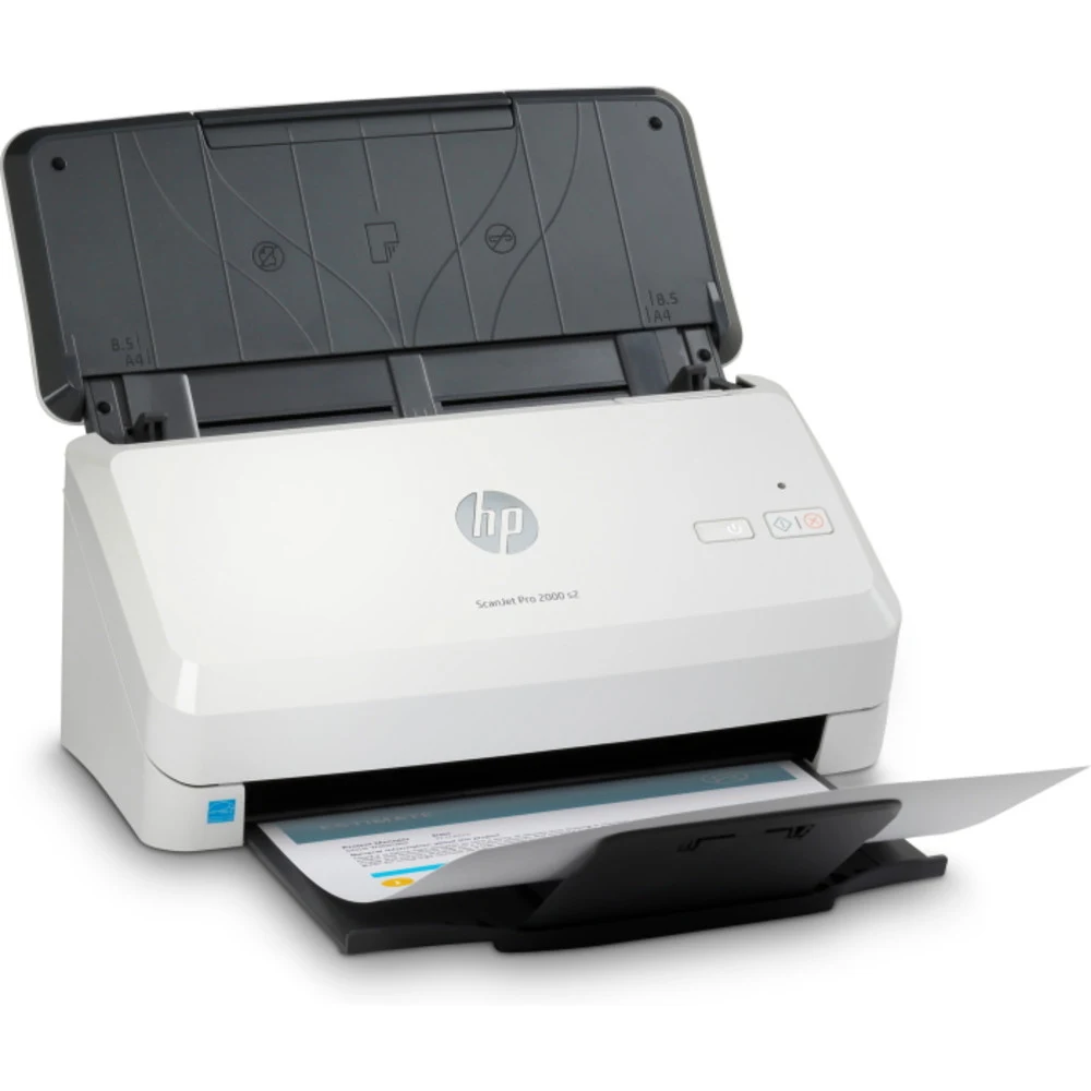 Документ-сканер протяжный HP Scanjet Pro 2000 s2, A4, CIS, 600x600dpi, ДАПД 50 листов, ч/б 35 стр/мин, 70 изобр/мин,цв. 35 стр/мин, 48 бит, 24 бит, USB 3.0