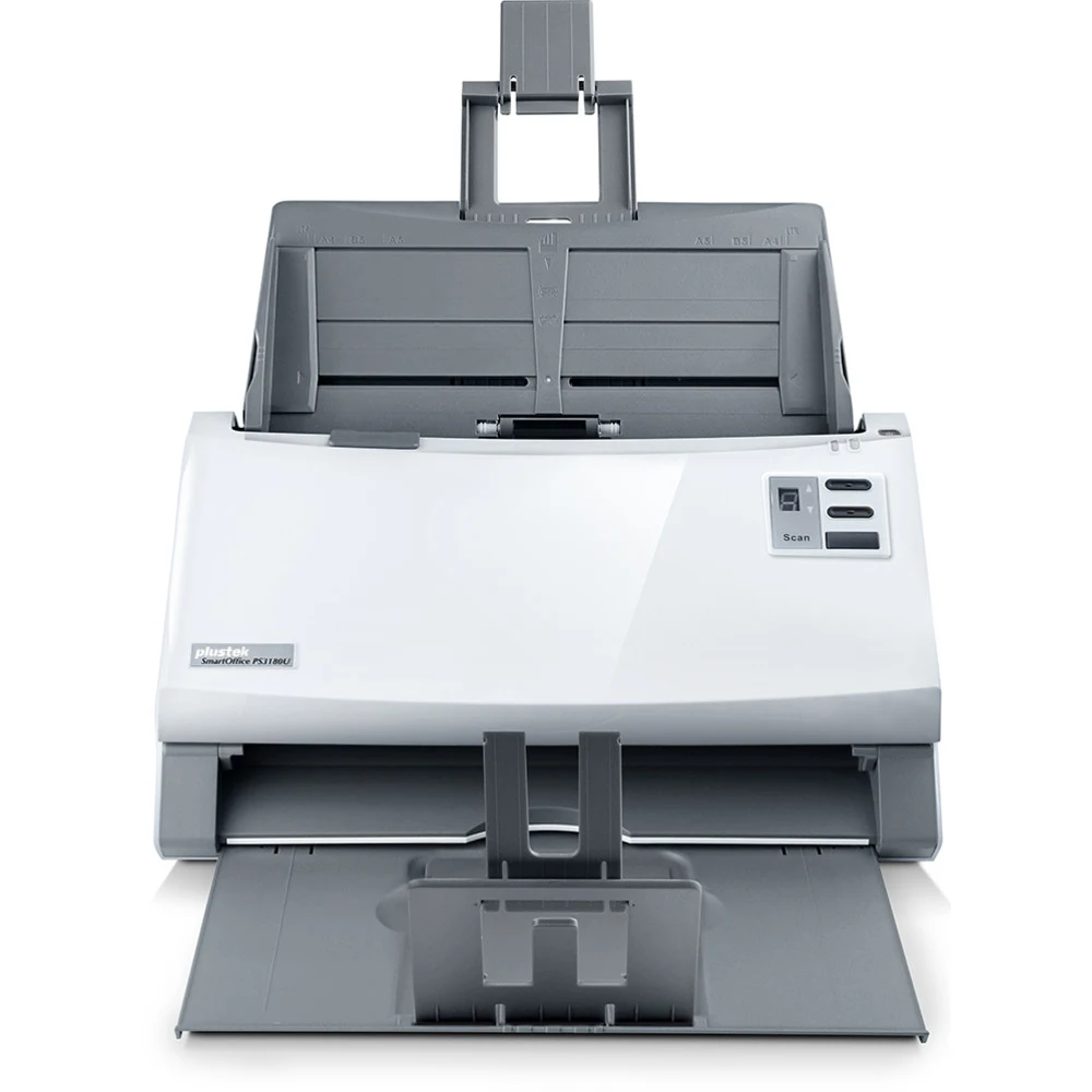 Plustek SmartOffice PS3180U – это высокоскоростной цветной дуплексный документ-сканер. Скорость сканирования данной модели до 80 страниц в минуту. Ультразвуковой датчик двойного захвата обеспечивает
