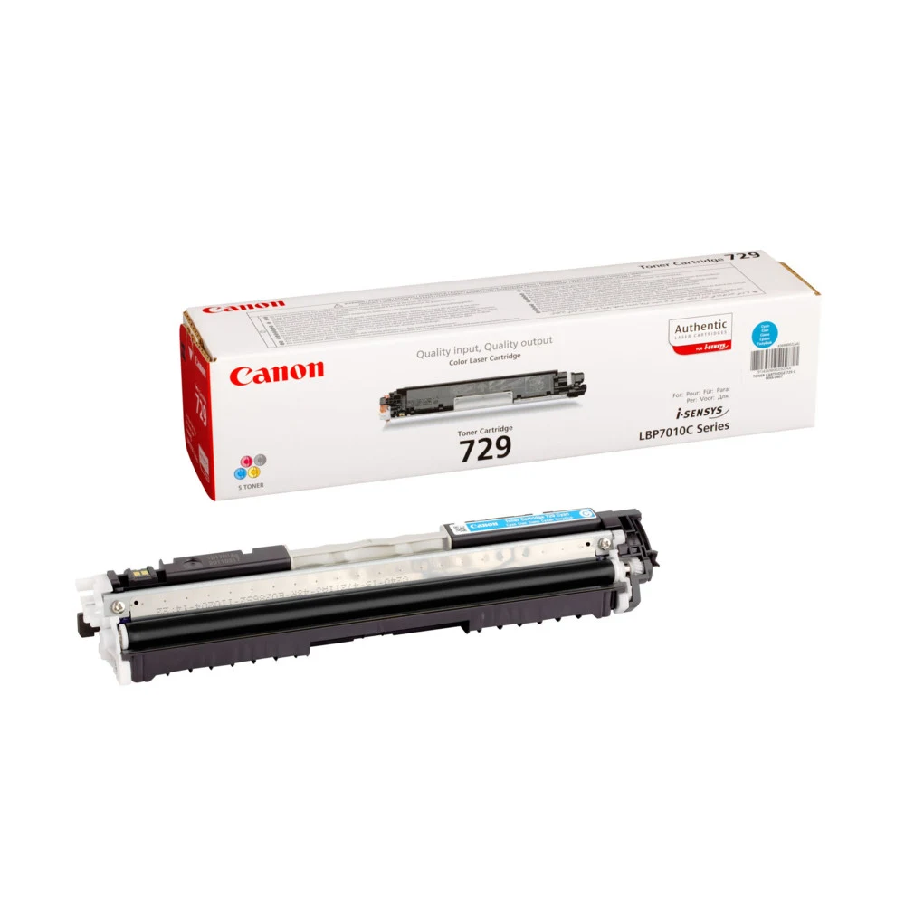КартриджCanon/729С/Лазерныйцветной/голубой Совместимость: Canon LBP7018C, LBP7010C Ресурс (при 5% заполненности листа): 1200 Тип: Картридж Цвет: Голубой