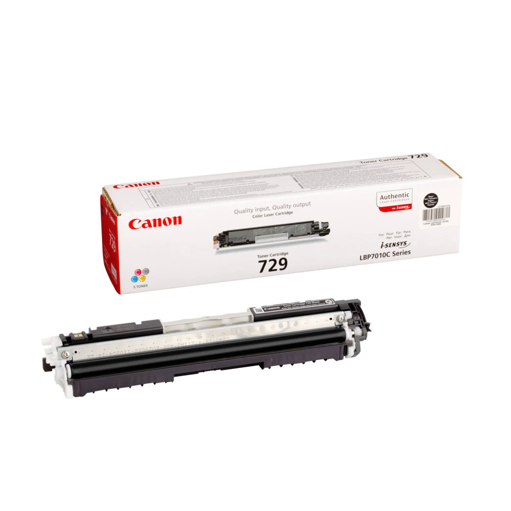 КартриджCanon/729B/Лазерныйцветной/черный Совместимость: Canon LBP7018C, LBP7010C Ресурс (при 5% заполненности листа): 1200 Тип: Картридж Цвет: Черный