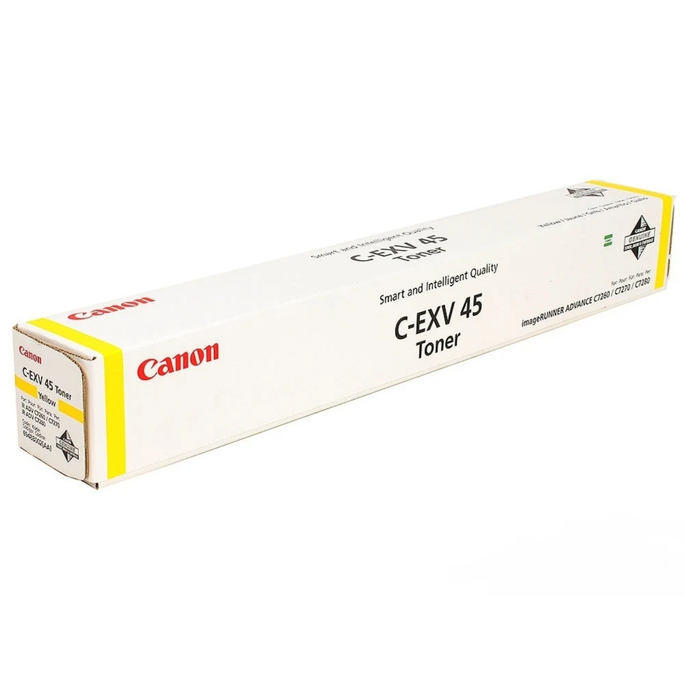 Тонер-картридж C-EXV 45 Yellow (Желтый) для imageRUNNER ADVANCE C7260i, C7270i, C7280i.Ресурс ISO 52 000 стр.