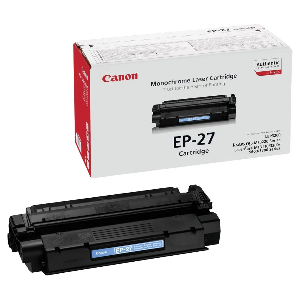 Canon EP-27 cartridge for MF3xxx/MF5xxx Совместимость: Canon I-Sensys LBP3210 Canon Laser Shot LBP27 Canon Laser Shot LBP300 Canon Laser Shot LBP300LDA Canon Laser Shot LBP300LDF Canon Laser Shot LB
