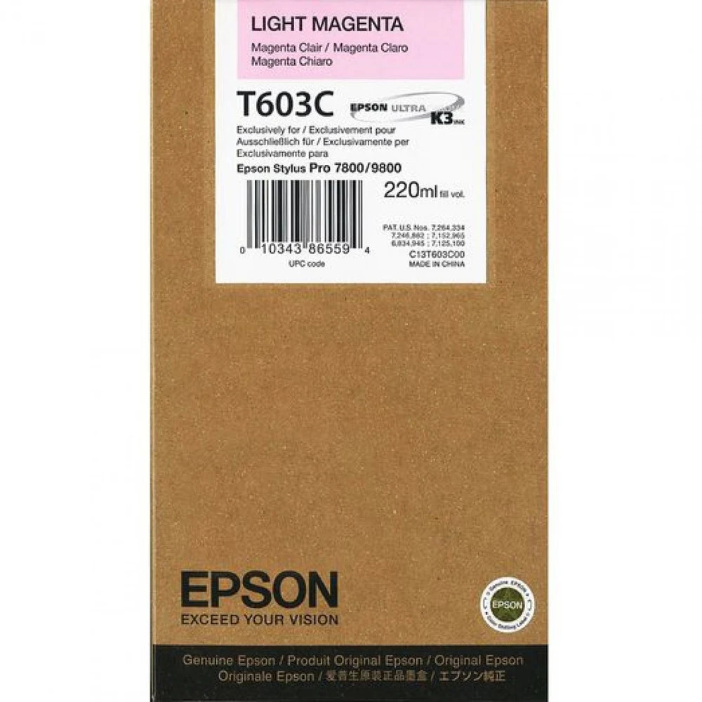 Картридж Epson C13T603C00 SP-7800/9800 220ml светло-пурпурный new