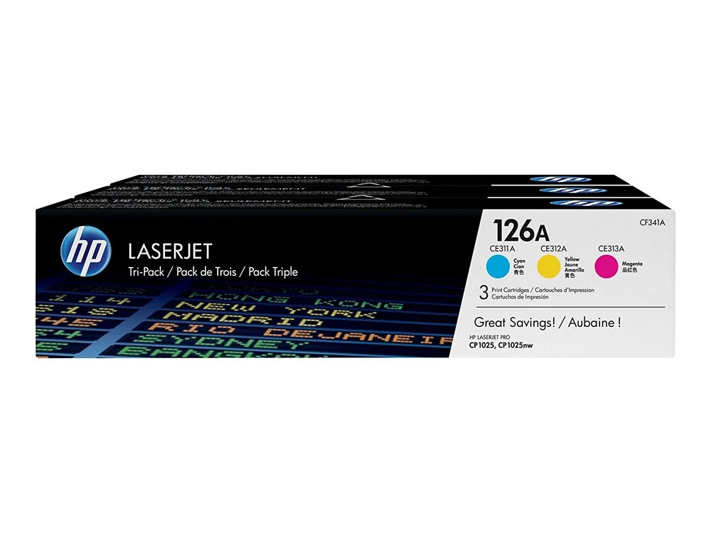 Cartridge HP 126A набор ( желтый, голубой, пурпурный) для LJ СР1025 (1000 стр)