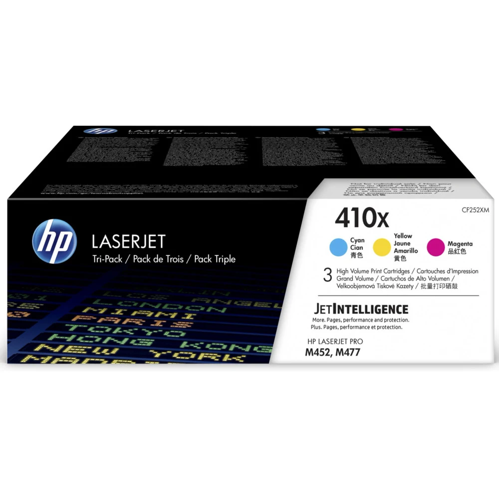 Тонер-картридж набор из 3 шт/ HP 410X 3-pack High Yield Cyan/Magenta/Yellow Original LaserJet Toner Cartridges