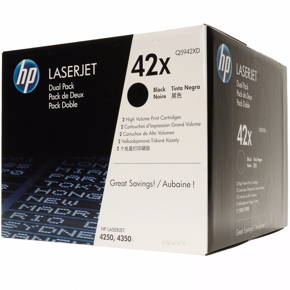 Q5942XD № 42X Двойная упаковка картриджей для HP LJ 4240/ 4250/ 4350 Black (2*20000 стр.)