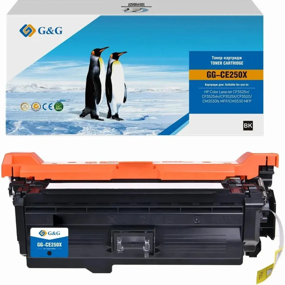 CE250X / CE250XC №504X Картридж для НР Color LaserJet CP3520/ CP3525/ CM3530 Black (10500стр)