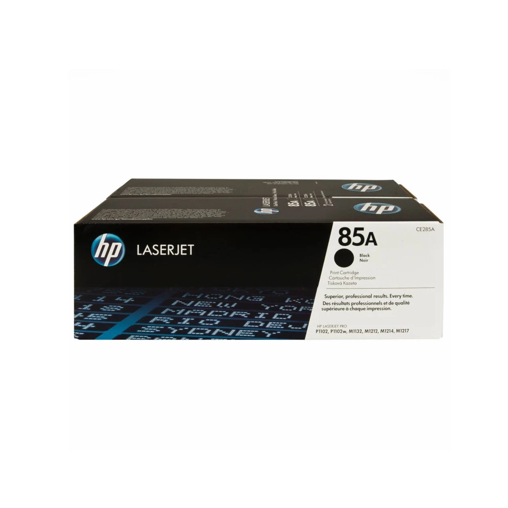 Картридж HP CE285AD, 85A 2-pack, Black, ресурс каждого картриджа 1600 страниц А4 при 5% заполнении Цвет расходных материалов для печати: черный Технология печати: лазер Выходная доходность страницы