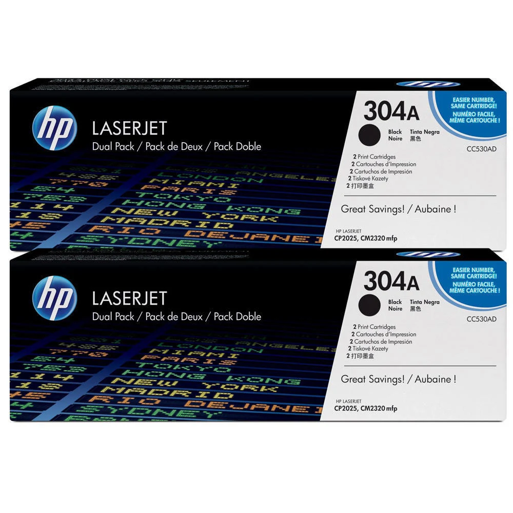 CC530AD Двойная упаковка картриджей для НР Color LaserJet CP2025/CM2320 BLACK (2*3500с.)