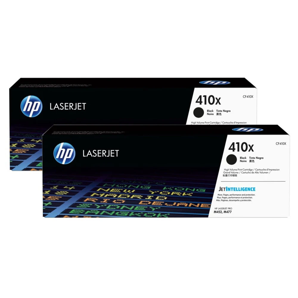 Тонер-картридж набор из 2 шт / HP 410X 2-pack High Yield Black Original LaserJet Toner Cartridges (CF410XD)