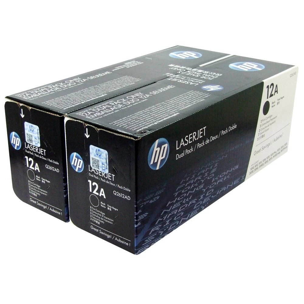 Картридж HP 12A Black Dual Pk LJ Toner Cartridge для HP LaserJet 1010/1012/1015/1018/1020/1022/3015/3020/3030/3050/3052/3055/M1005 MFP/M1319 MFP