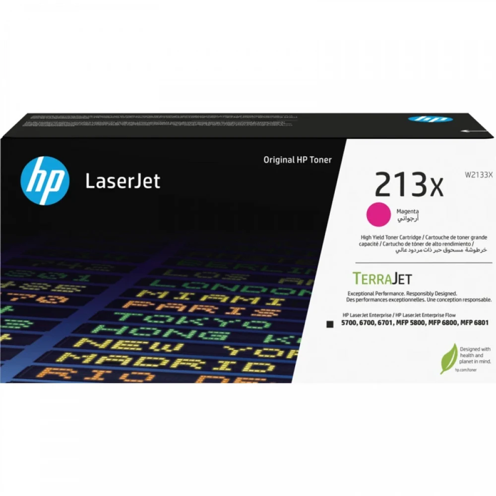HP W2133X 213X Mgn Original LaserJet Toner Crtg for Color LaserJet Ent 5700/5800/6700/6800, up to 6000 pages