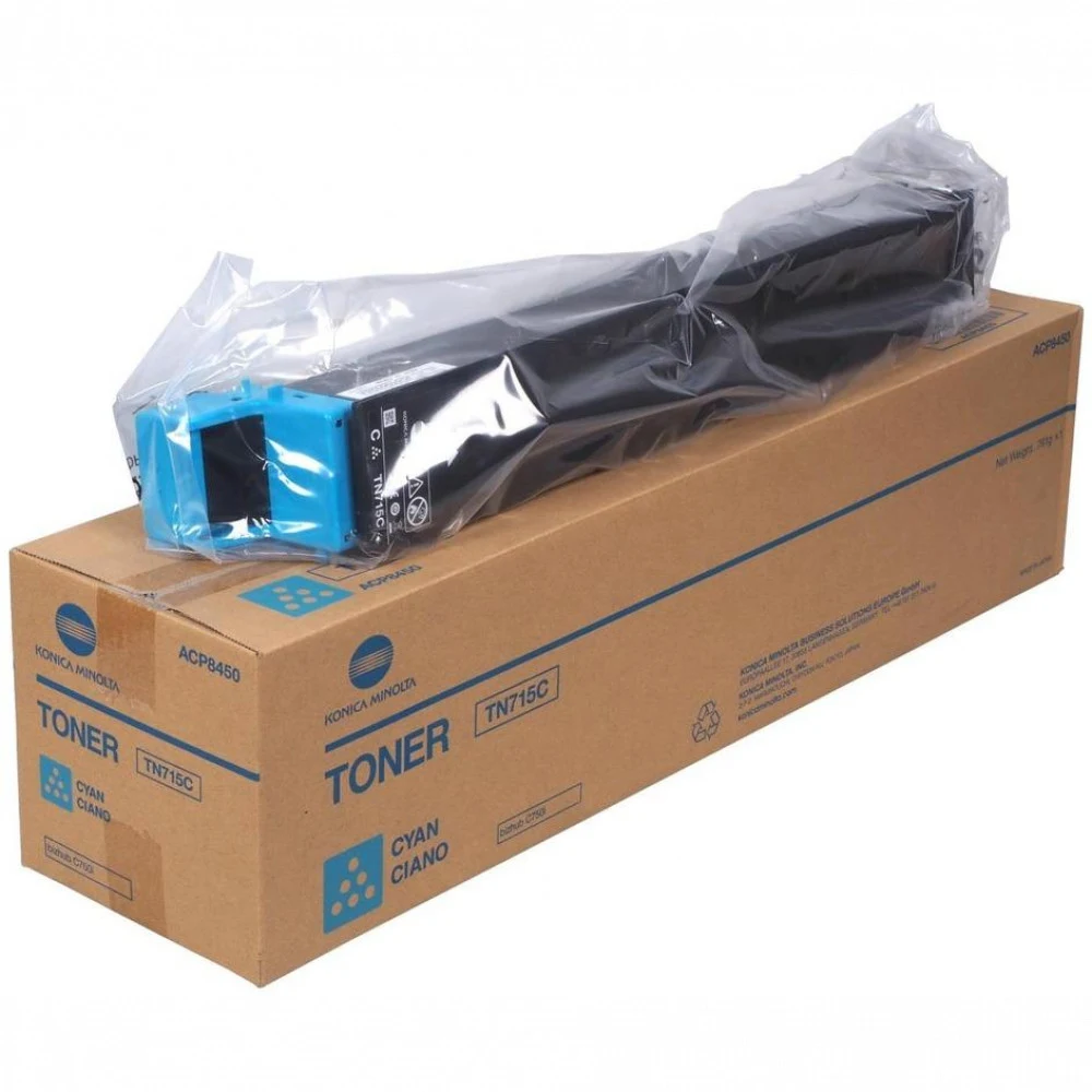 Konica Minolta toner cartridge TN-715C cyan for bizhub C750i 45 000 pages