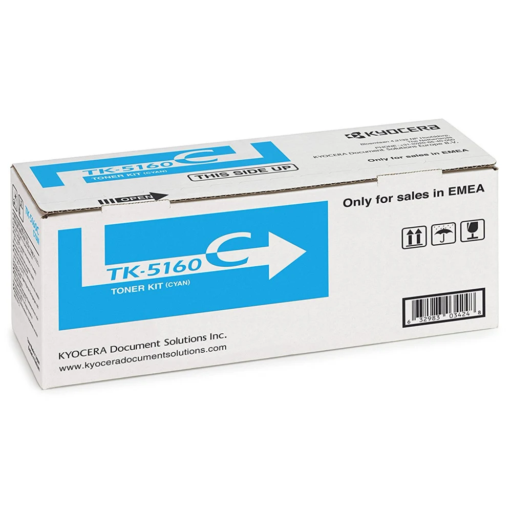 1T02NTCNL0 - Тонер-картридж Kyocera (голубой) TK-5160C на 12 000 стр. ECOSYS P7040cdn