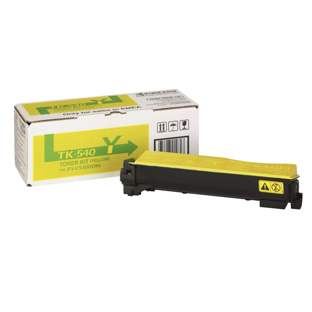 TK-540Y Тонер-картридж Kyocera FS--C5100DN. Жёлтый. 4000 страниц.