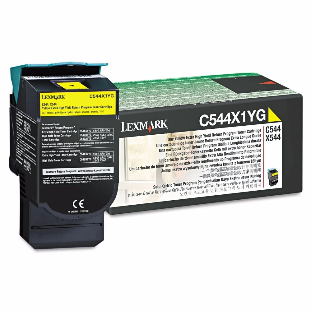 C544X1YG Картридж для Lexmark C540, C543, C544, X543, X544 Yellow Extra High Yield Return Program 4K