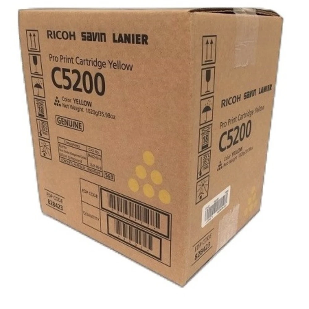 828427 - Тонер желтый тип C5200 (PRO) для Ricoh ProC52xxS (42000стр при 5% заполнении, 24000 при 8,75% заполнении)