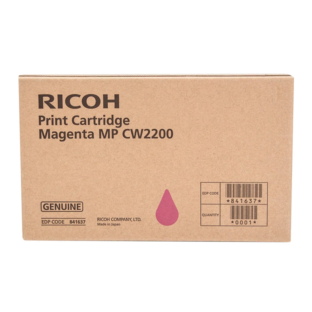 Картридж гелевый тип MP CW2200 RICOH MP CW2200SP/CW2201SP пурпурный (841637) 100 мл/461 стр