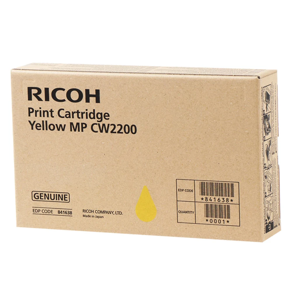 Картридж гелевый тип MP CW2200 RICOH MP CW2200SP/CW2201SP желтый (841638) 100 мл/461 стр