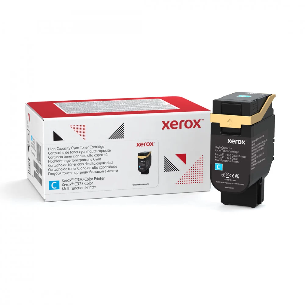 Тонер-картридж повышенной емкости, Xerox (голубой), 006R04832, Для Xerox C320/C325, 5 500 страниц (А4)
