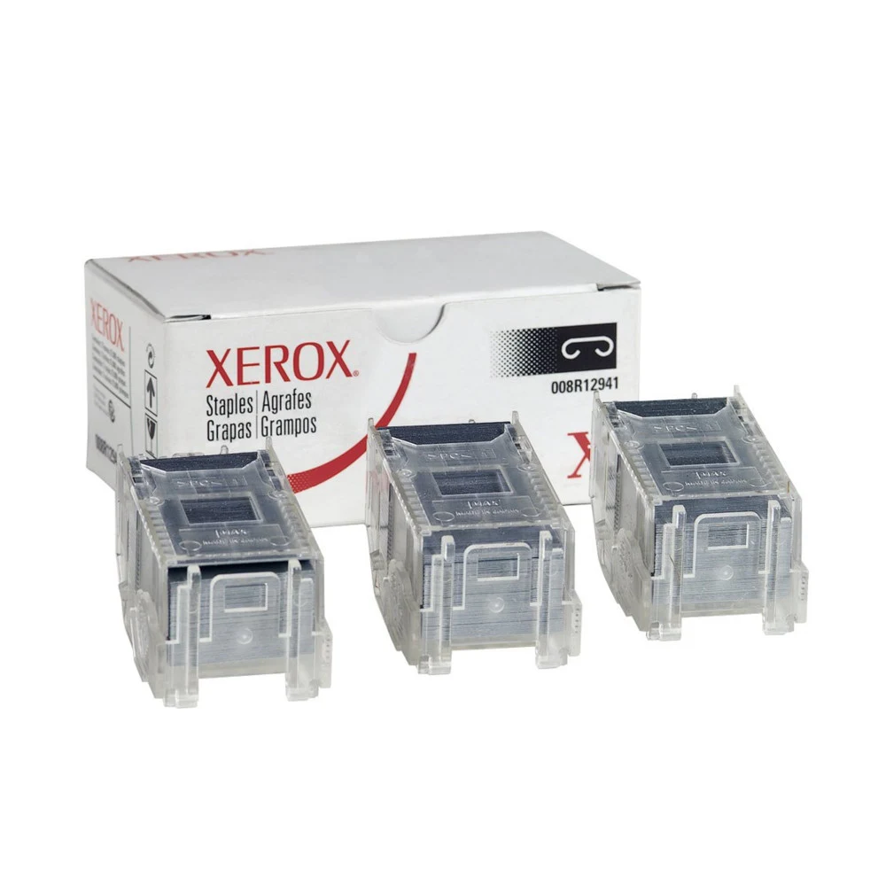 Скрепки для финишера, Xerox, 008R12941, Для степлирования до 50 листов, Совместимость: Интегрируемый офисный финишер / Офисный финишер / Офисный финишер-буклетмейкер / Полуавтоматический степлер для