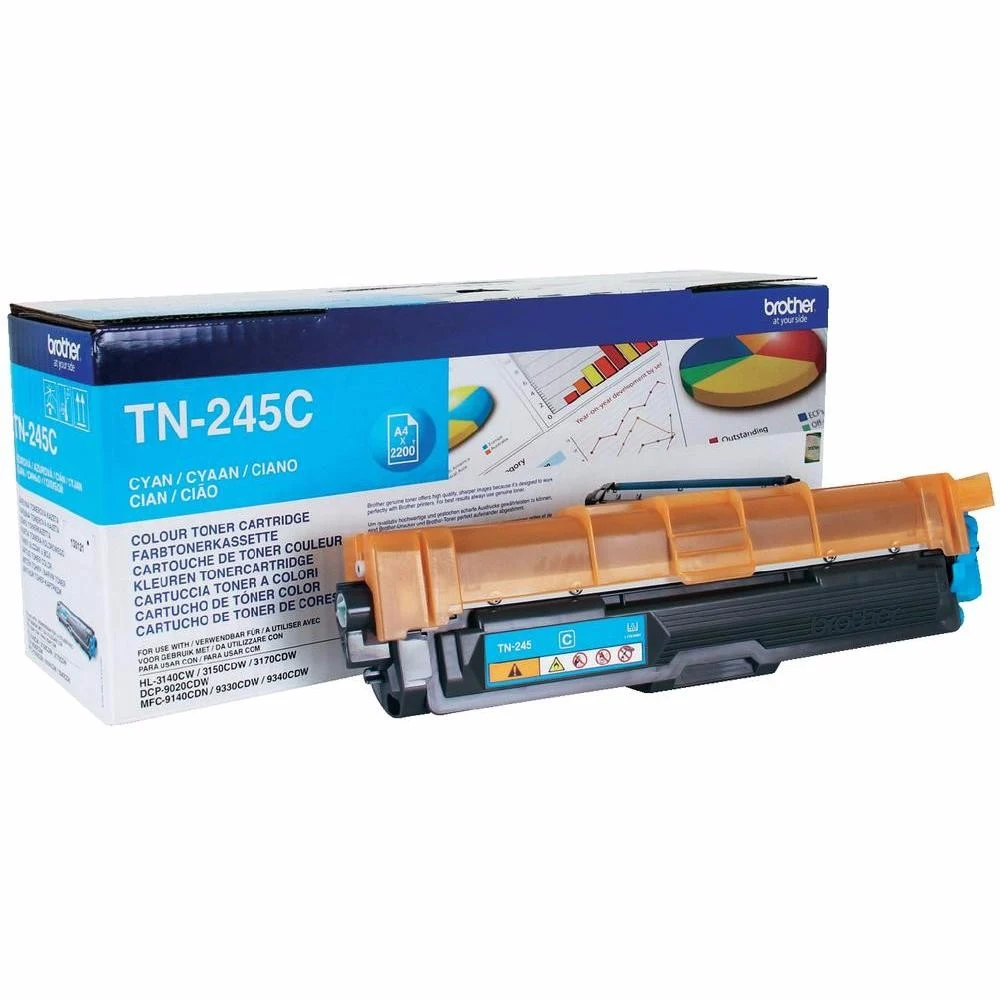 Тонер-картридж TN245C повышенной ёмкости для HL-3140CW, HL-3170CDW, DCP9020CW, MFC-9330CDW голубой (2200 стр)