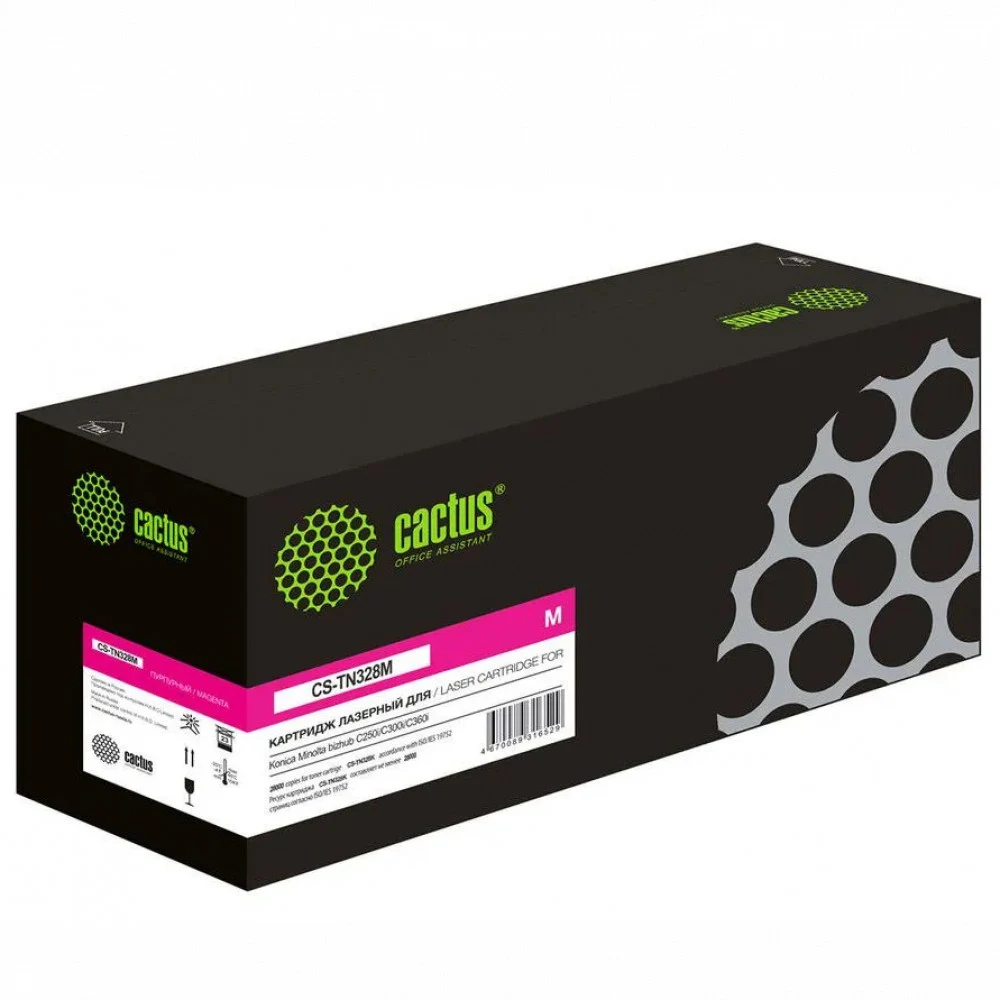 Картридж лазерный Cactus CS-TN328M TN328M пурпурный (28000стр.) для Konica Minolta bizhub C250i/C300i/C360i