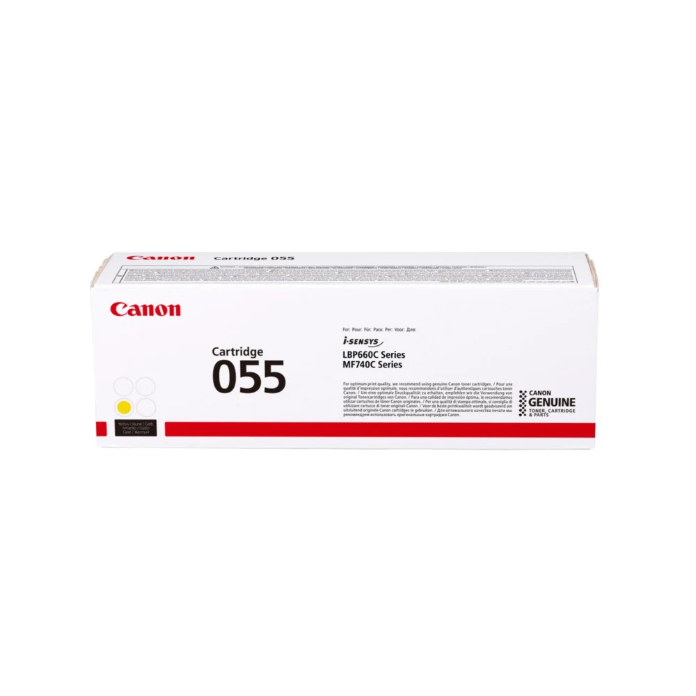 Картридж, Canon, CARTRIDGE 055 Yellow, 3013C002AA, для i-SENSYS LBP664CDW, MF741cdw/MF743cdw/MF745cdw/MF746cdw, 2 100 стр. (A4)