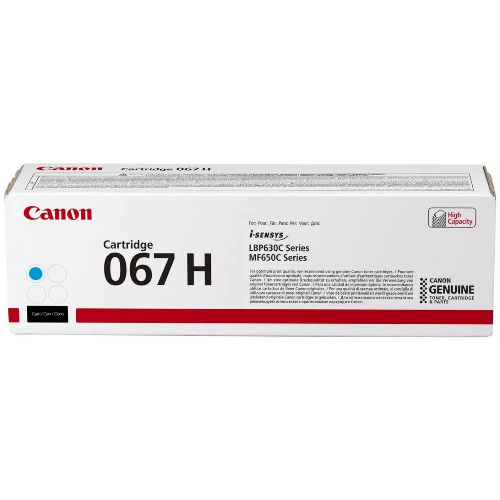Картридж лазерный Canon 067HC 5105C002 голубой бар.в компл. (2400стр.) для Canon LBP631/633/MF651/655/657