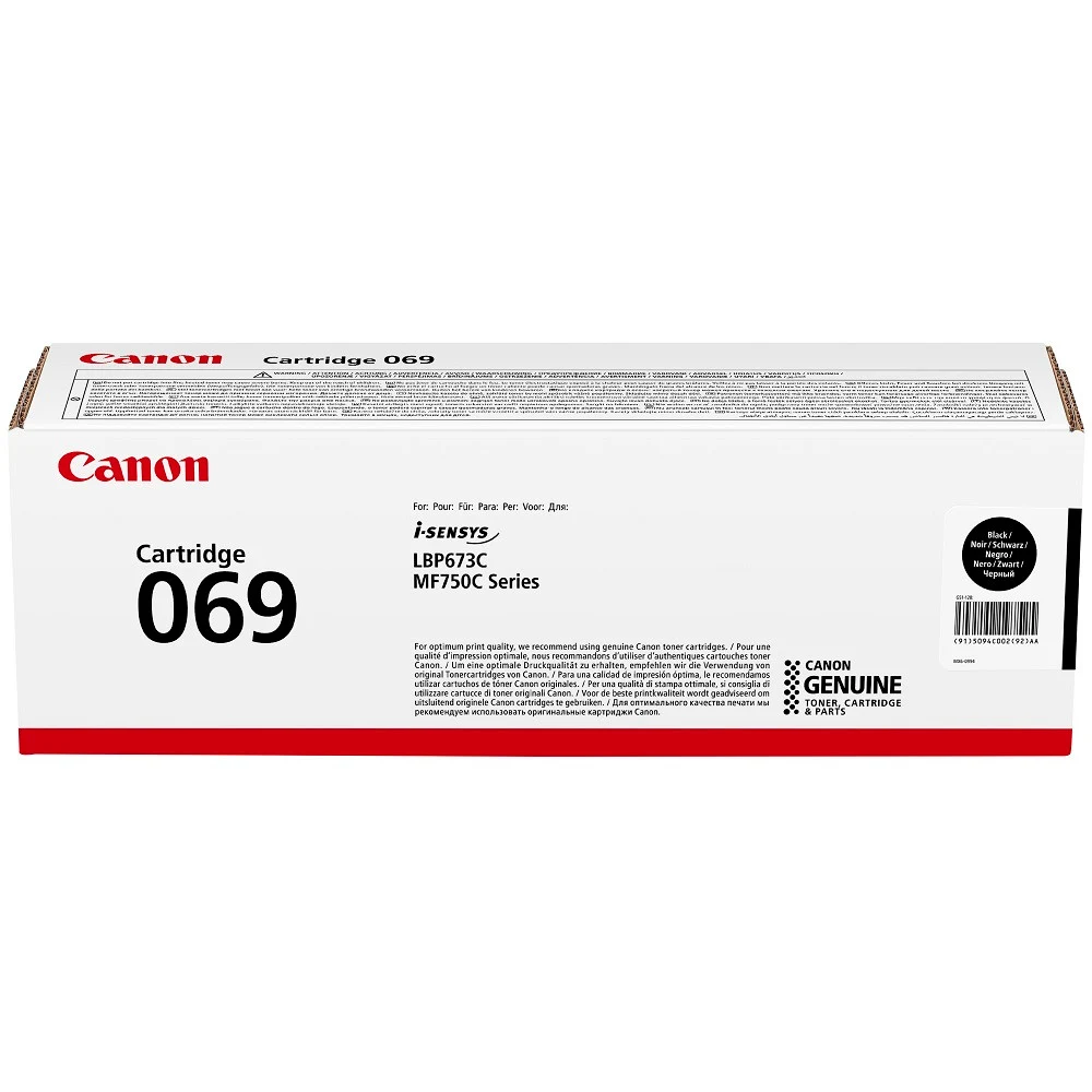 Картридж-тонер CRG069BK Toner Cartridge Black for MF752Cdw/MF754Cdw/LBP673Cdw (1.900 pages based on ISO/IEC 19798)