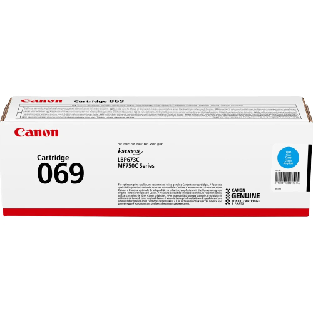 Картридж-тонер CRG069С Toner Cartridge Cyan for MF752Cdw/MF754Cdw/LBP673Cdw (1.900 pages based on ISO/IEC 19798)