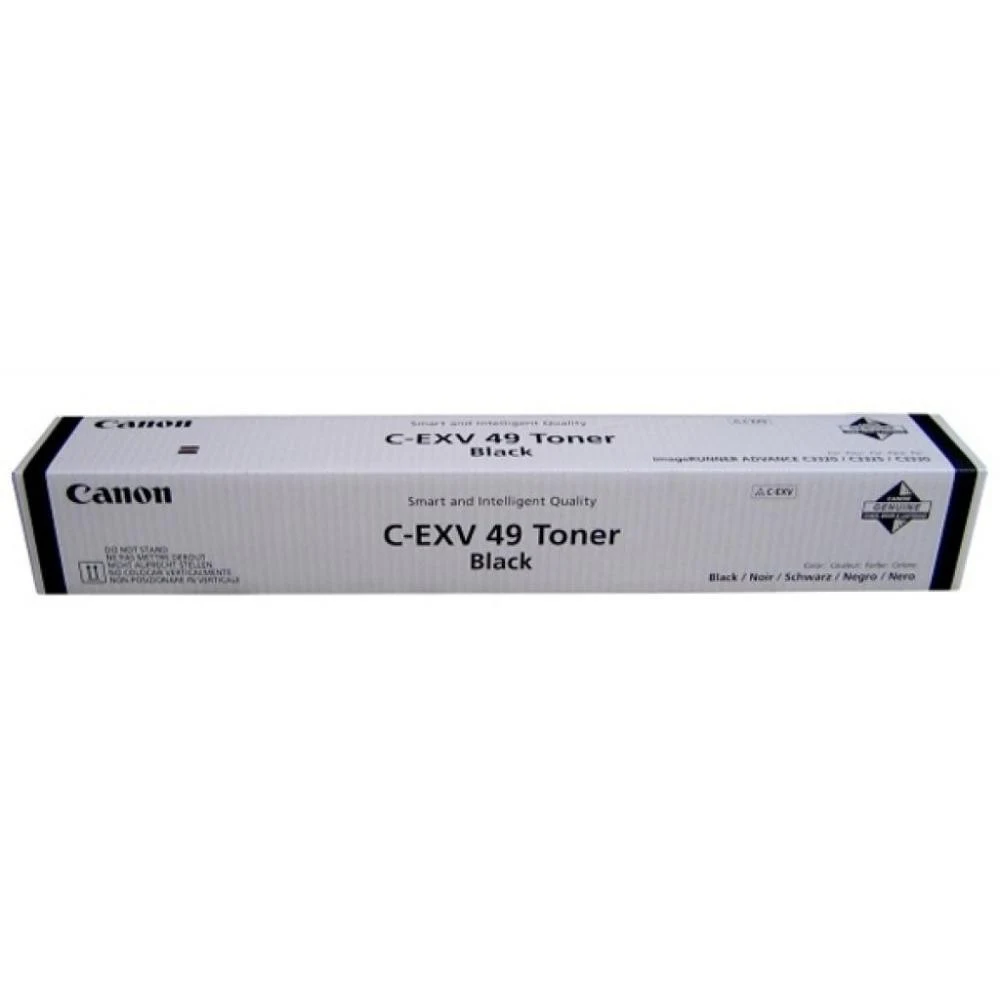 Toner C-EXV 49 Black Цвет Черный Технология печати Лазерная Кол-во страниц 36000 Тонер черный, оригинальный для Canon imageRUNNER ADVANCE C3320/C3320i/C3325i/C3330i/C3520/3525. Ресурс 36000 стр.
