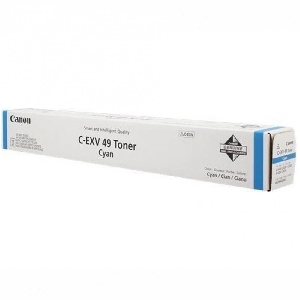 Toner C-EXV 49 Cyan Цвет Голубой Технология печати Лазерная Кол-во страниц 19000 Тонер голубой, оригинальный для Canon imageRUNNER ADVANCE C3320/C3320i/C3325i/C3330i/C3520/3525. Ресурс 19000 стр.