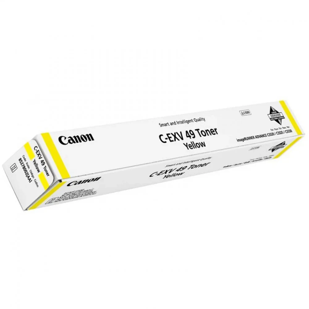 Toner C-EXV 49 Yellow Цвет Желтый Технология печати Лазерная Кол-во страниц 19000 Тонер желтый, оригинальный для Canon imageRUNNER ADVANCE C3320/C3320i/C3325i/C3330/C3520/3525. Ресурс 19000 стр.