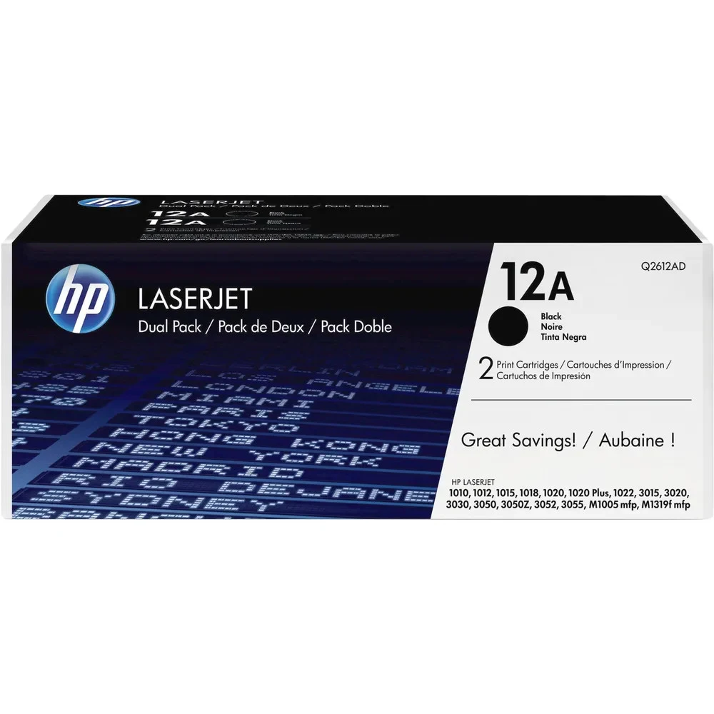 Картридж лазерный HP 12A Q2612AH черный (2000стр.) для HP LJ 1010/1012/1015/1018/1 (плохая упаковка)