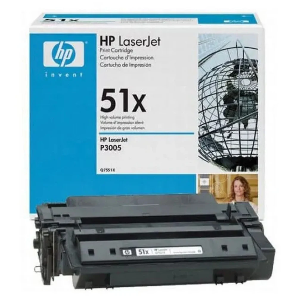 Тонер картридж HP 51X для LJ P3005/M3035/M3027 (13 000 стр.) (жёлтая упаковка)