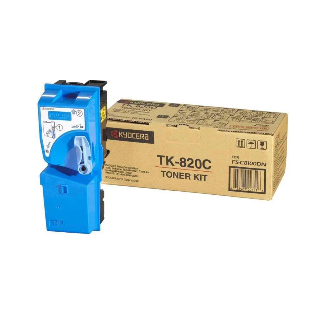 Картридж Kyocera Тонер-картридж TK-820C 7 000 стр. Cyan для FS-C8100DN