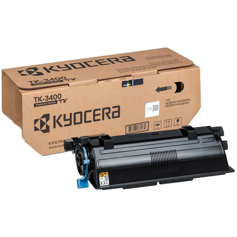 Тонер-картридж TK-3400 12 500 стр. для ECOSYS PA4500x/ ECOSYS PA5000x/ ECOSYS PA5500x/ ECOSYS PA6000x/ ECOSYS MA4500x/ ECOSYS MA4500fx