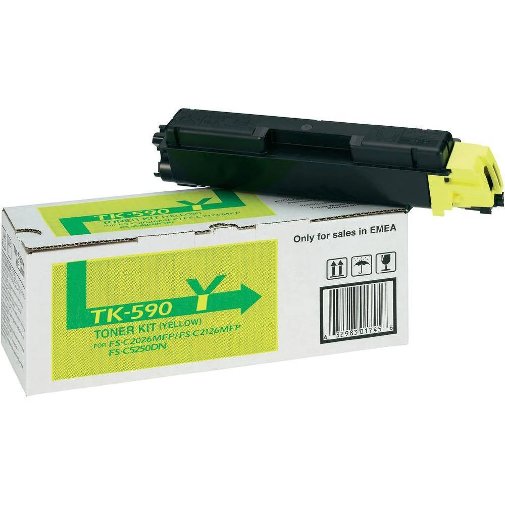 Картридж Kyocera Тонер-картридж TK-590Y 5 000 стр. Yellow для FS-C2026MFP/C2126MFP/C2526MFP/C2626MFP/C5250DN, P6026CDN/P6526CDN