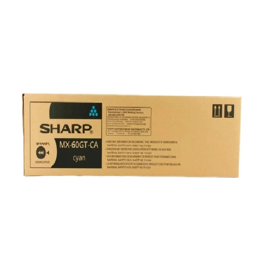 MX-60GTСA Картридж Sharp голубой для Sharp MX2630N/ MX3050N/ MX3050V/ MX3060N/ MX3060V/ MX3070N/ MX3