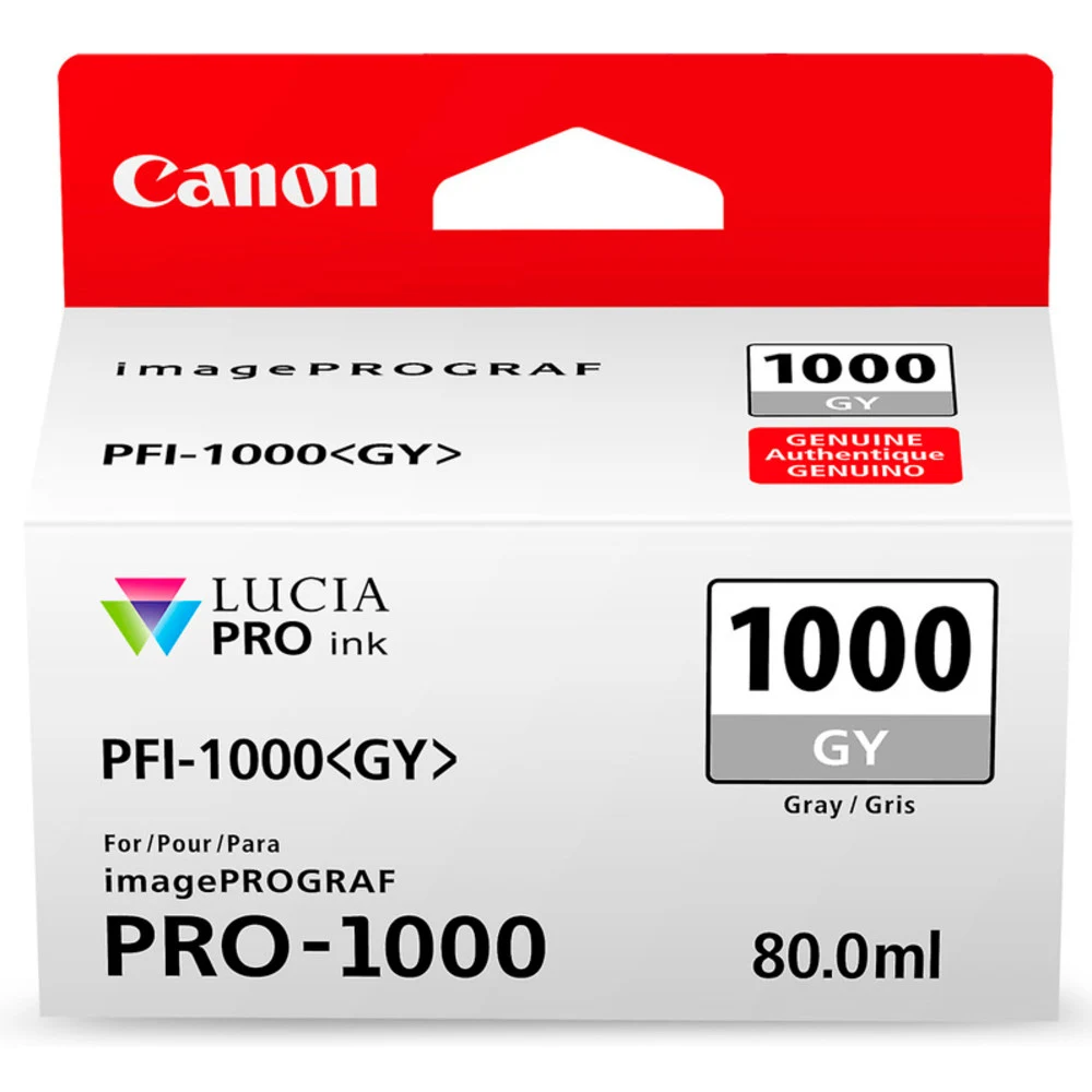 Картридж струйный Canon PFI-1000 GY 0552C001 серый (80мл) для Canon imagePROGRAF PRO-1000