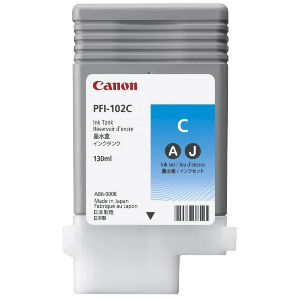 Картридж Canon PFI-102C Ink №102 синий 130 мл Модель: Canon iPF510., Canon iPF605, Canon iPF610., Canon iPF650, Canon iPF655, Canon iPF710, Canon iPF750, Canon iPF755, Canon iPF760, Canon iPF765, Ca