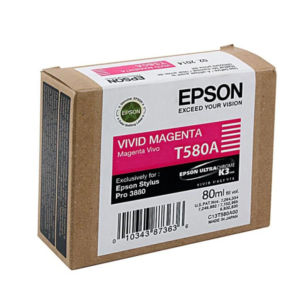 Картридж струйный Epson T580A C13T580A00 пурпурный (80мл) для Epson Stylus Pro 3880