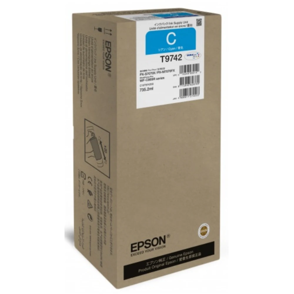 Контейнер с голубыми чернилами повышенной емкости XXL Epson C13T974200, Cyan