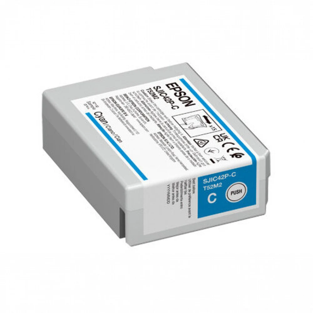 Картридж Epson C13T52M240 SJIC42P-C Ink cartridge for ColorWorks C4000e (Cyan)