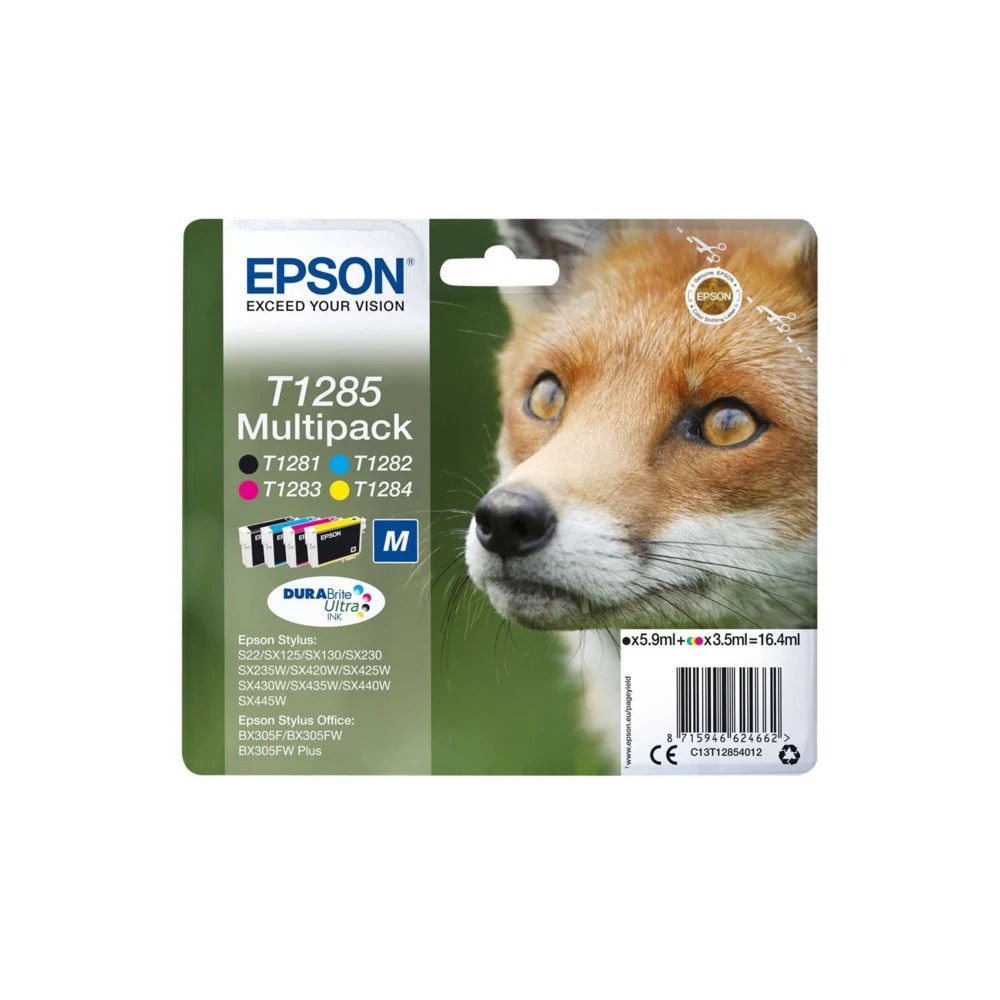Картридж Epson C13T12854012 S22/SX125 набор 4 шт.new Вид: картридж Производитель: Epson Тип: Картридж Тип печати: Струйная Цвет: Мультипак