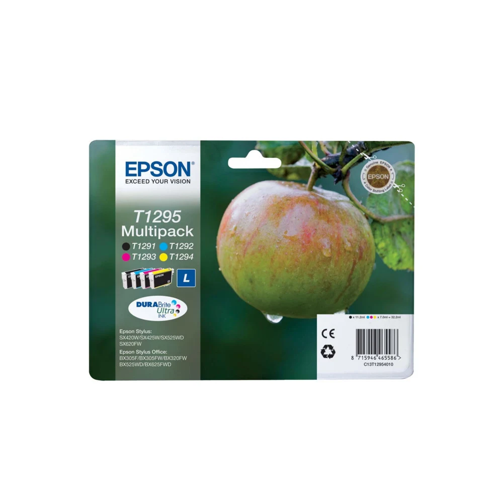 Картридж Epson C13T12954012 SX420W/BX305F набор 4 шт.new Вид: картридж Производитель: Epson Тип: Картридж Тип печати: Струйная Цвет: Мультипак