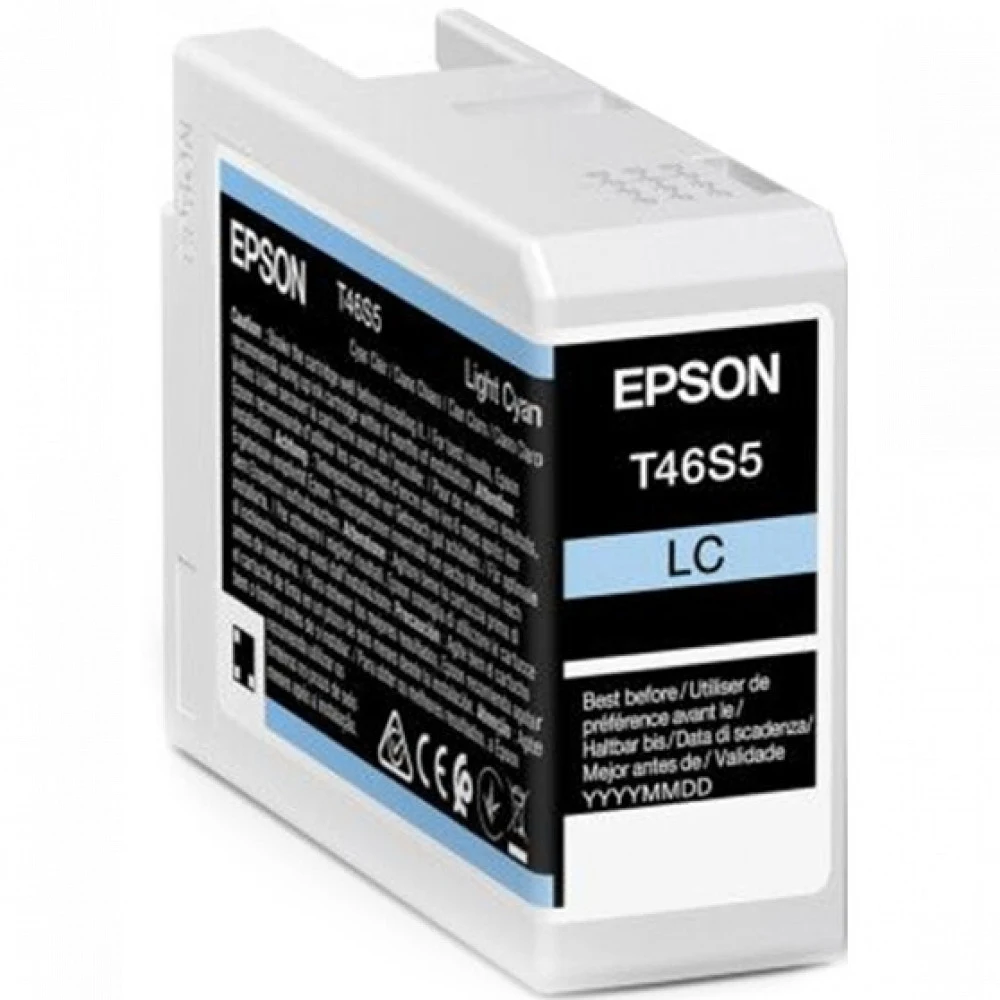 Картридж струйный Epson C13T46S500, T46S светло-голубой для SC-P700 (Light Cyan T46S5 ULTRACHROME PRO 10 INK)