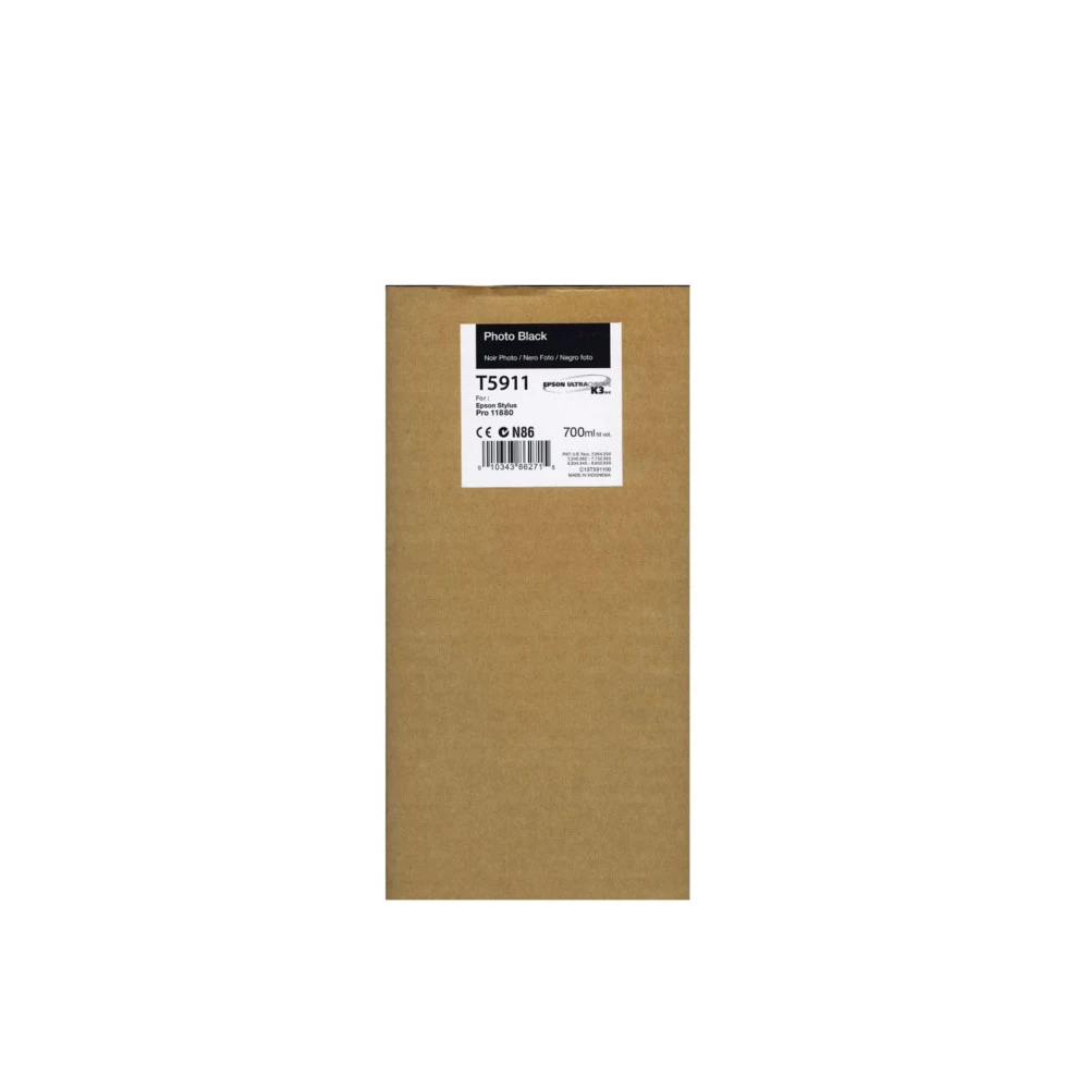 Картридж струйный Epson C13T591100 Photo Black, for Epson Stylus Pro 11880 Производитель: Epson Объем картриджа: 700 мл Цвет: Фото черный Модель: Epson Stylus Pro 11880